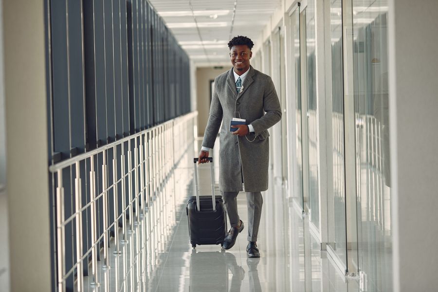 Man seating near window
